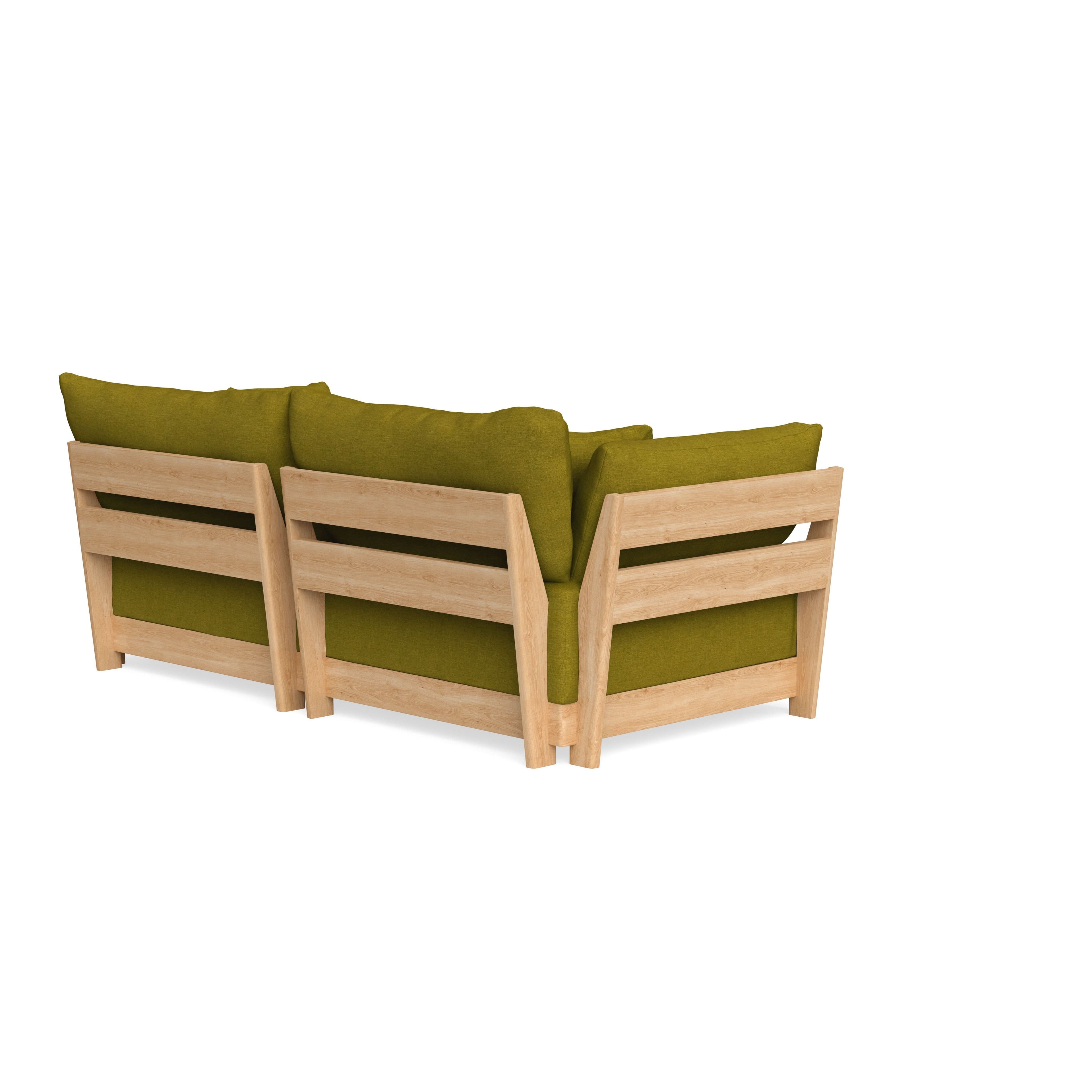 Modular Bondi Latte 2-Seater Sofa in Olive Green | Classic Blend