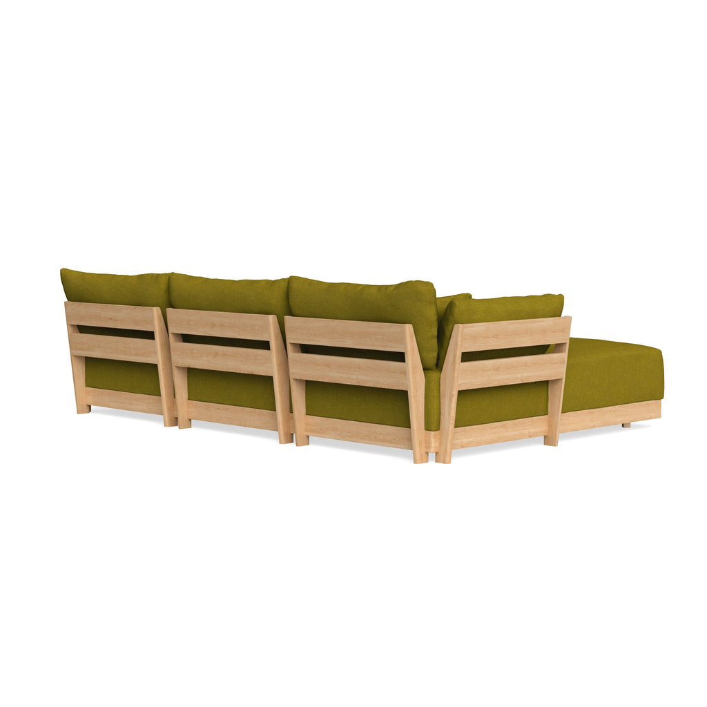Modular Bondi Latte 3-Seater Sectional in Olive Green | Classic Blend