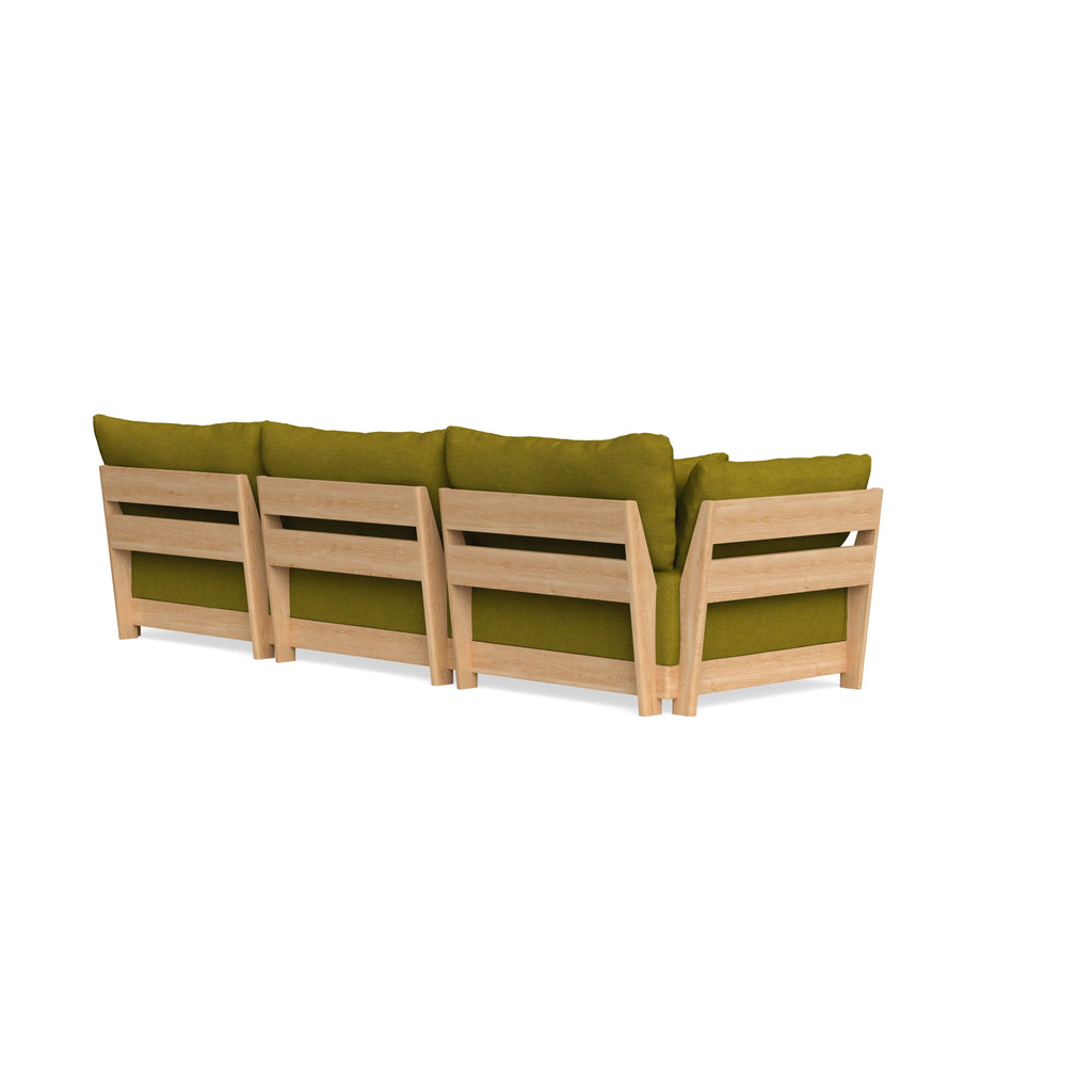 Modular Bondi Latte 3-Seater Sofa in Olive Green | Classic Blend