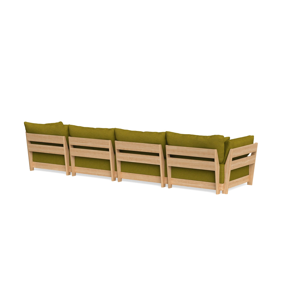 Modular Bondi Latte 4-Seater Sofa in Olive Green | Classic Blend