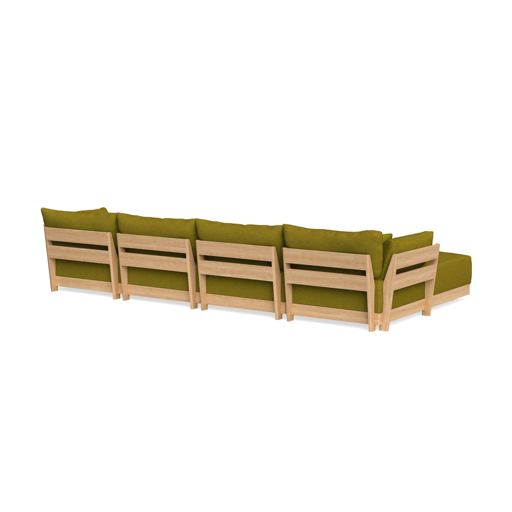 Modular Bondi Latte 4-Seater Sectional in Olive Green | Classic Blend
