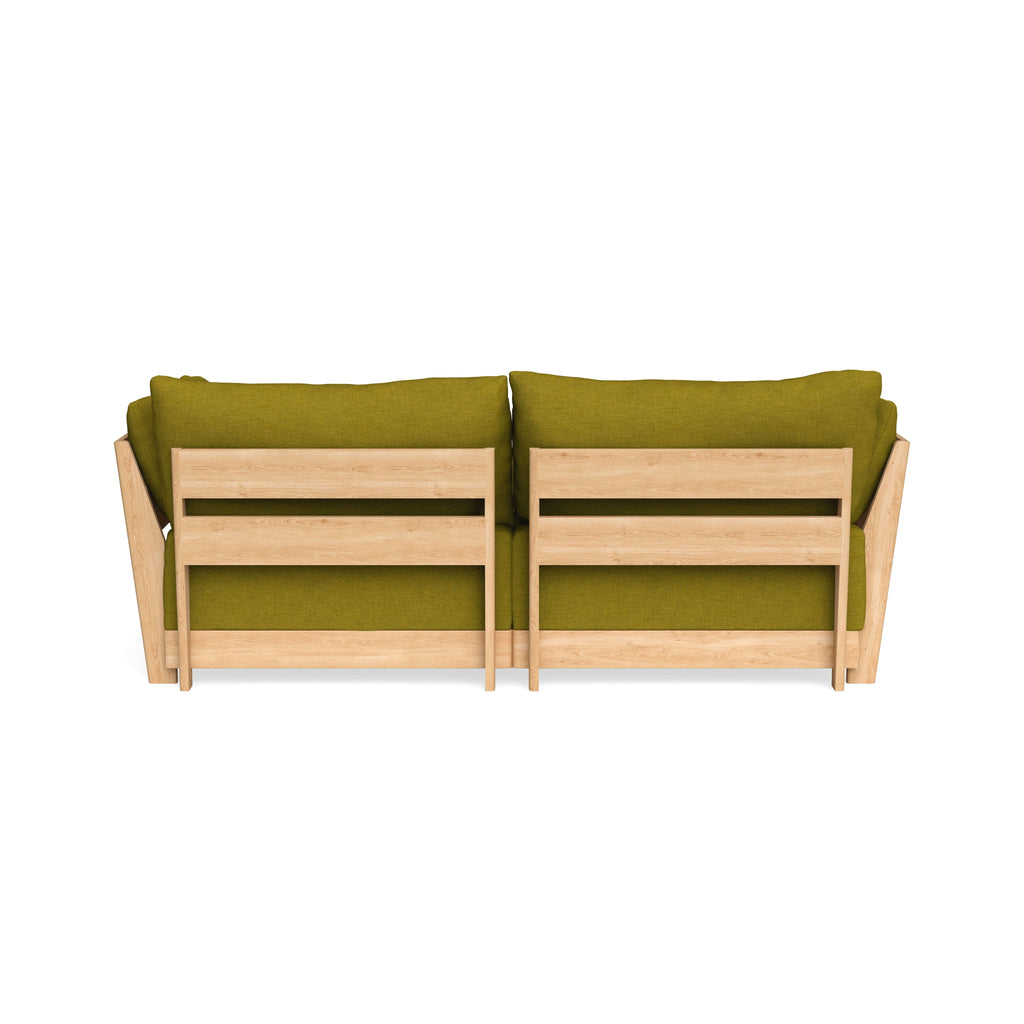 Modular Bondi Latte 2-Seater Sectional in Olive Green | Classic Blend