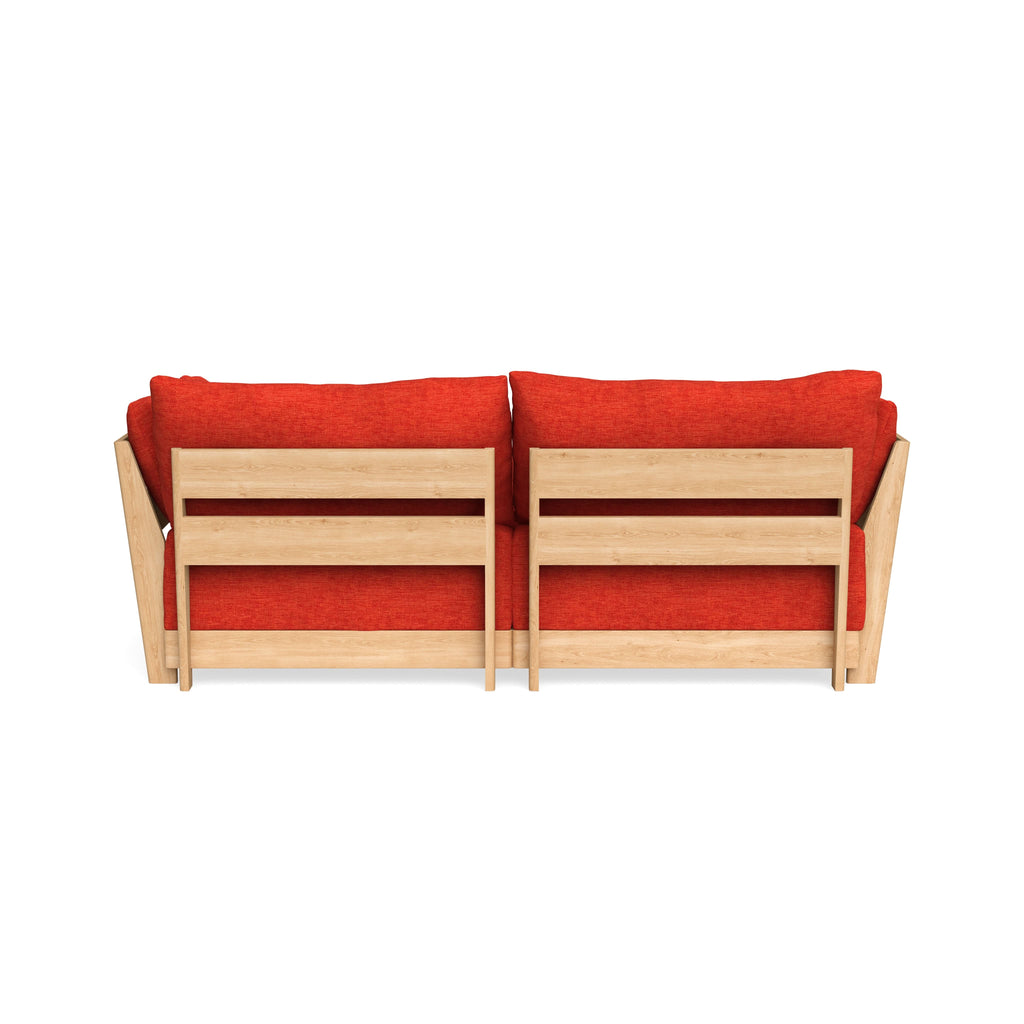 Modular Bondi Latte 2-Seater Sectional in Poppy Orange | Classic Blend