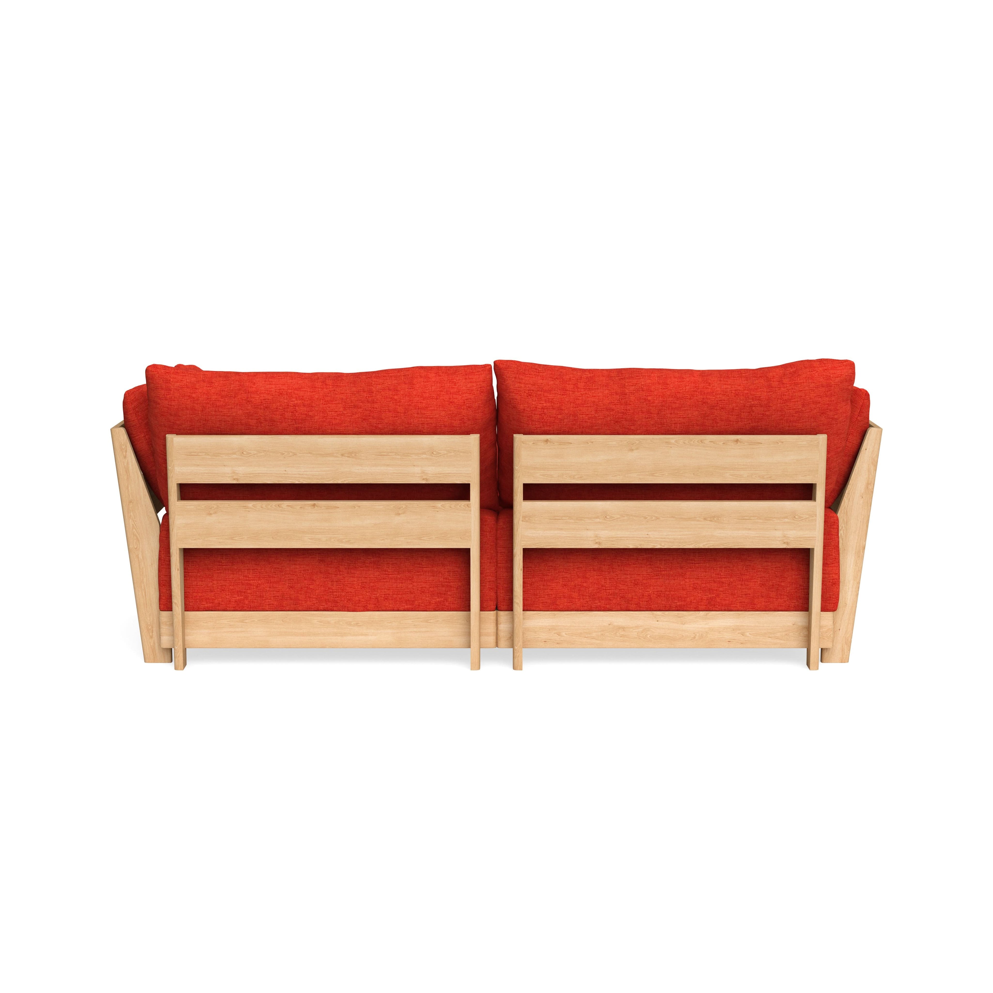 Modular Bondi Latte 2-Seater Sectional in Poppy Orange | Classic Blend