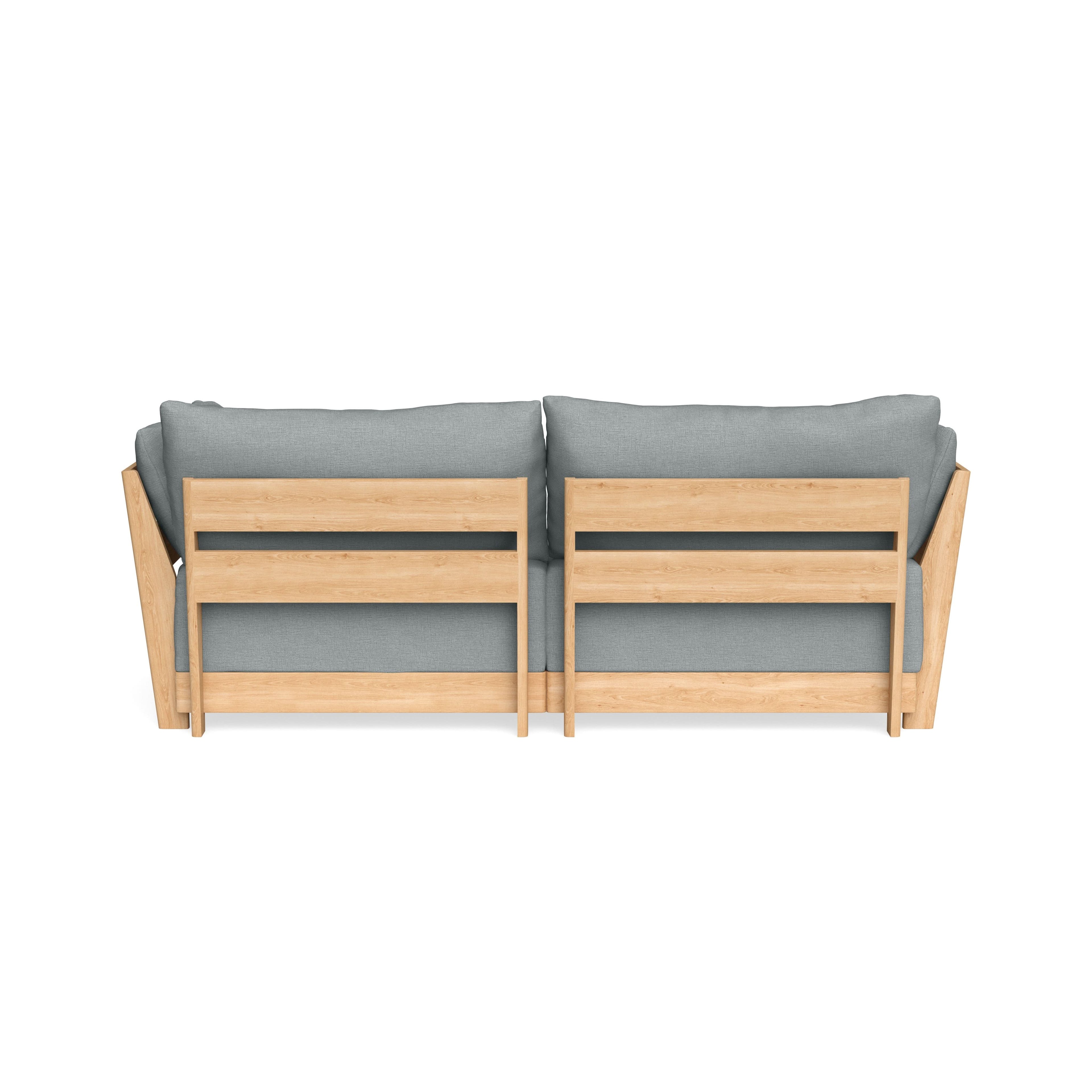 Modular Bondi Latte 2-Seater Sofa in Light Steel | Classic Blend