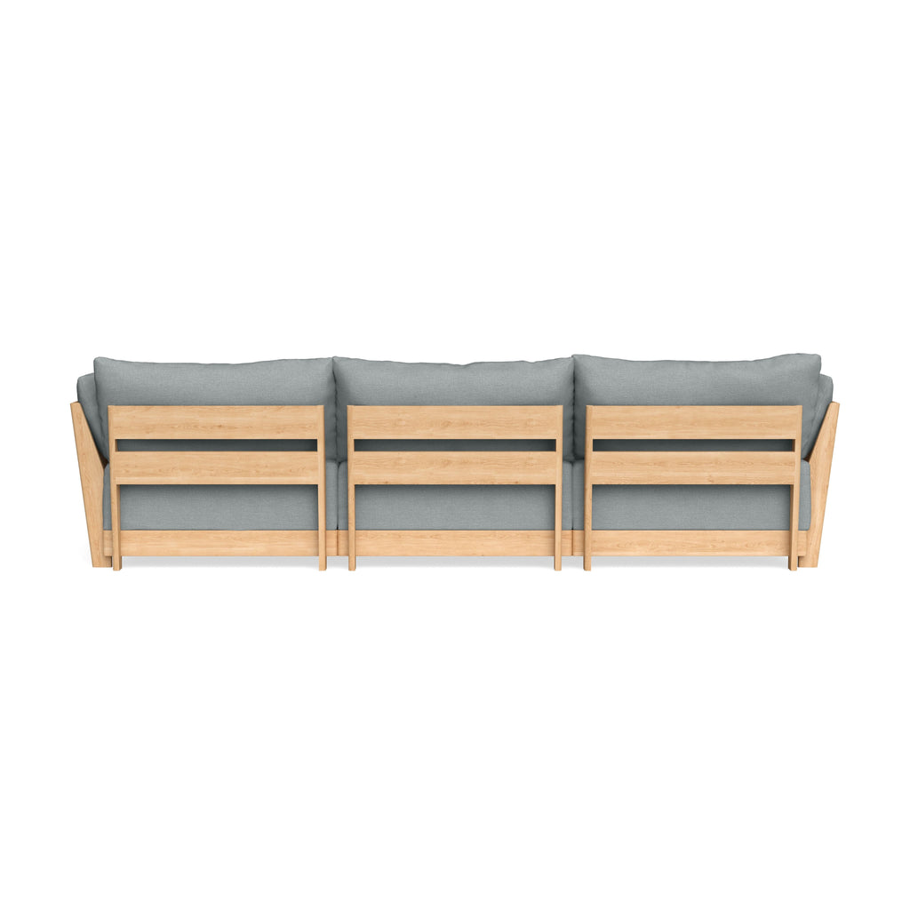 Modular Bondi Latte 3-Seater U-Sectional in Light Steel | Classic Blend