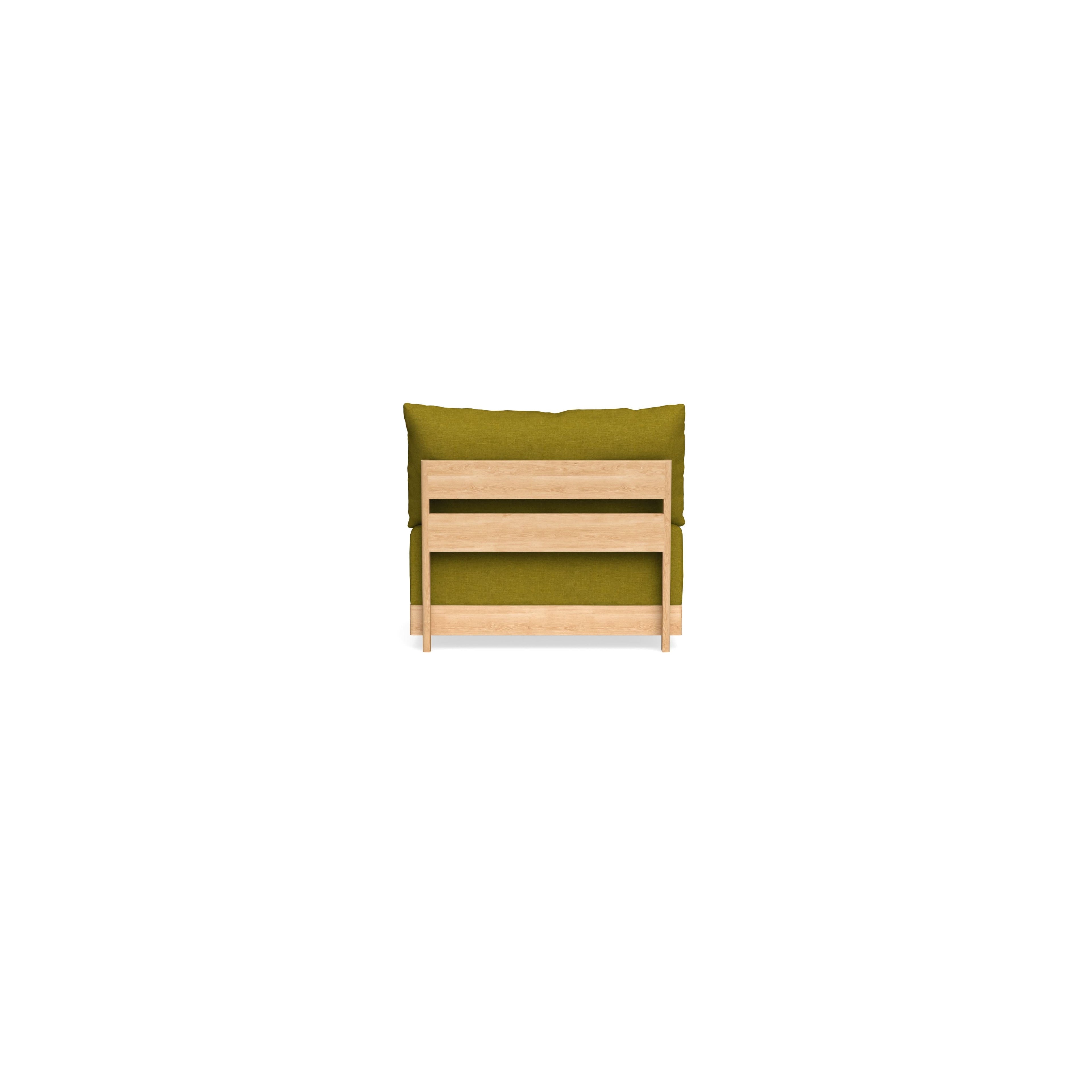 Modular Bondi Latte Armless Chair in Olive Green | Classic Blend