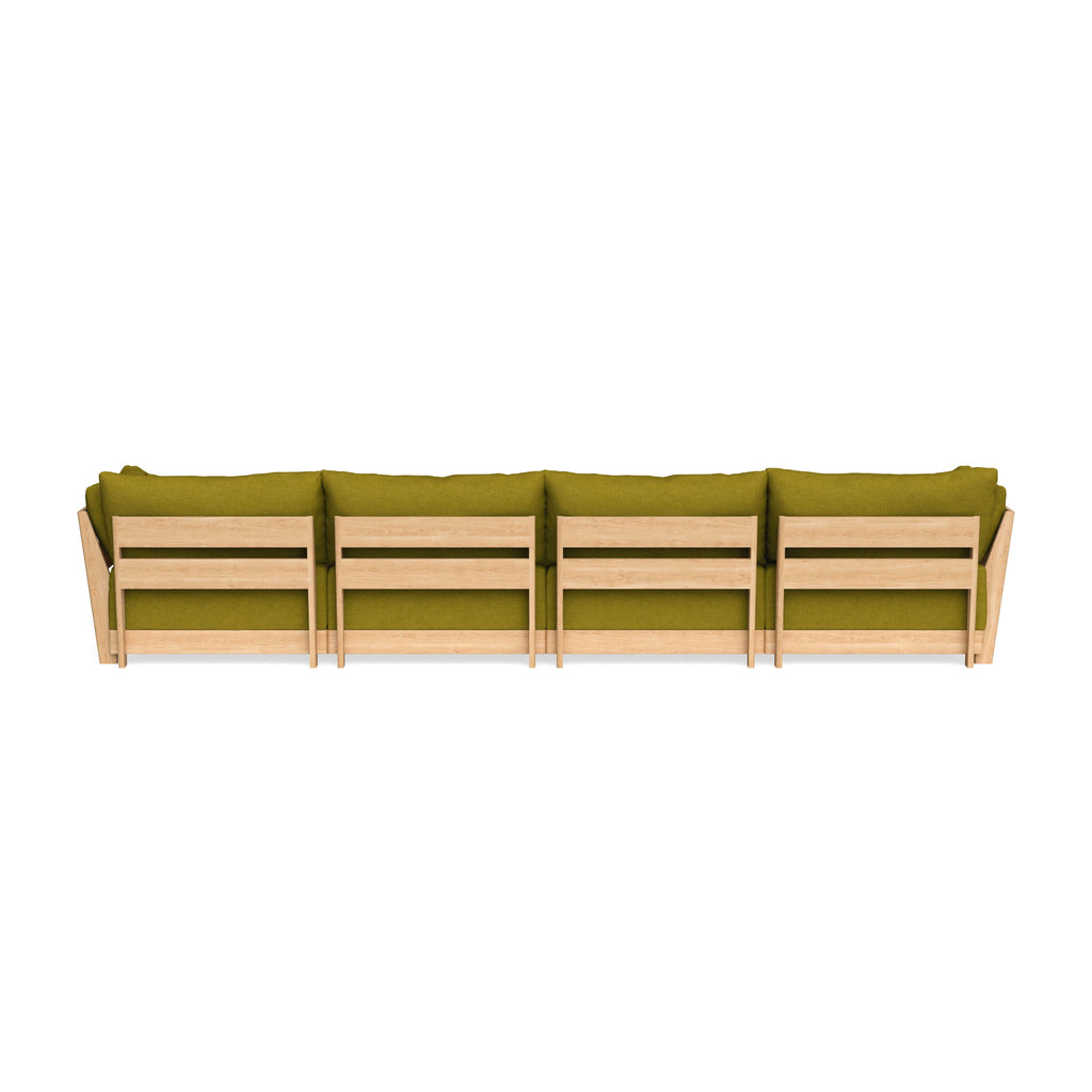 Modular Bondi Latte 4-Seater Sofa in Olive Green | Classic Blend