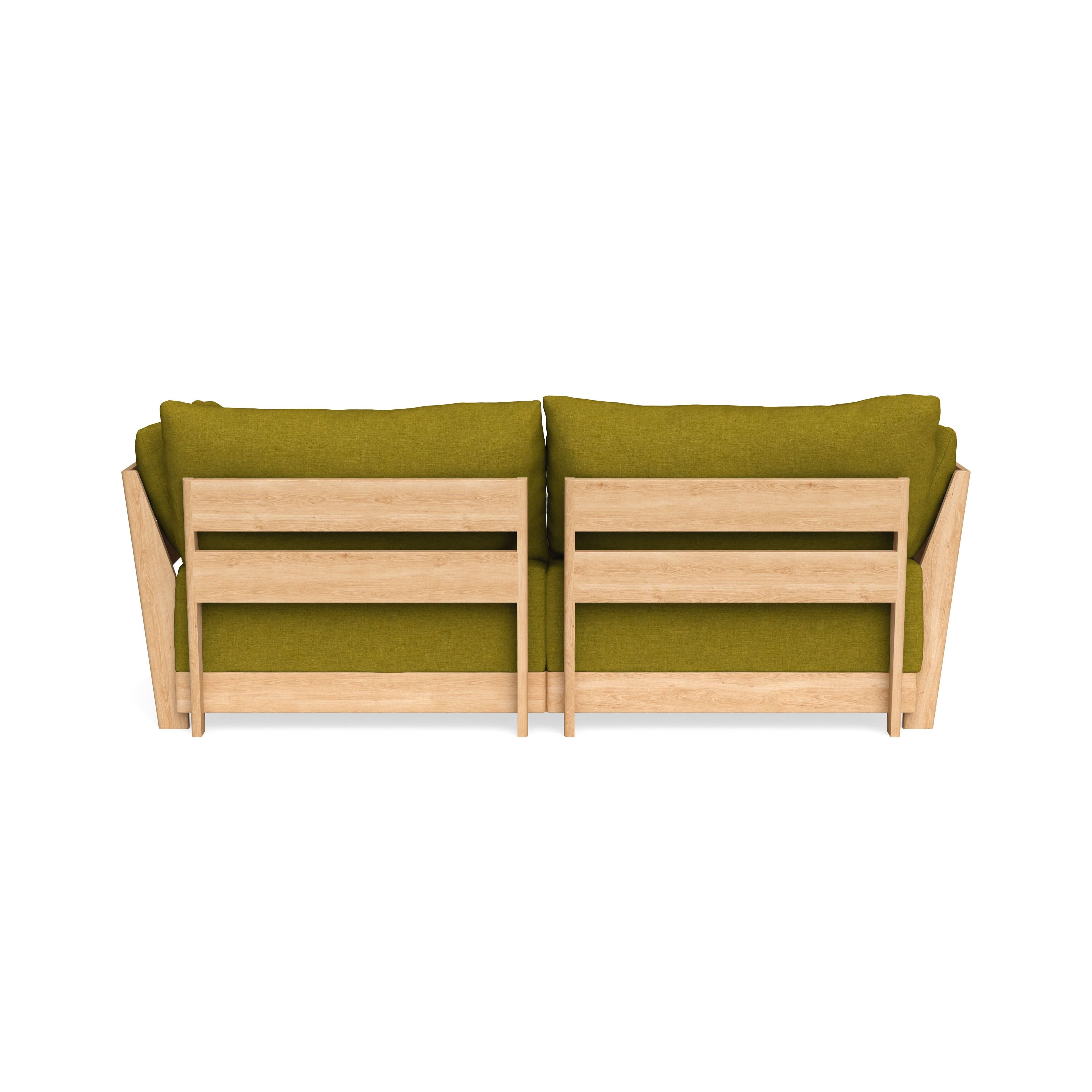 Modular Bondi Latte 2-Seater Sofa in Olive Green | Classic Blend