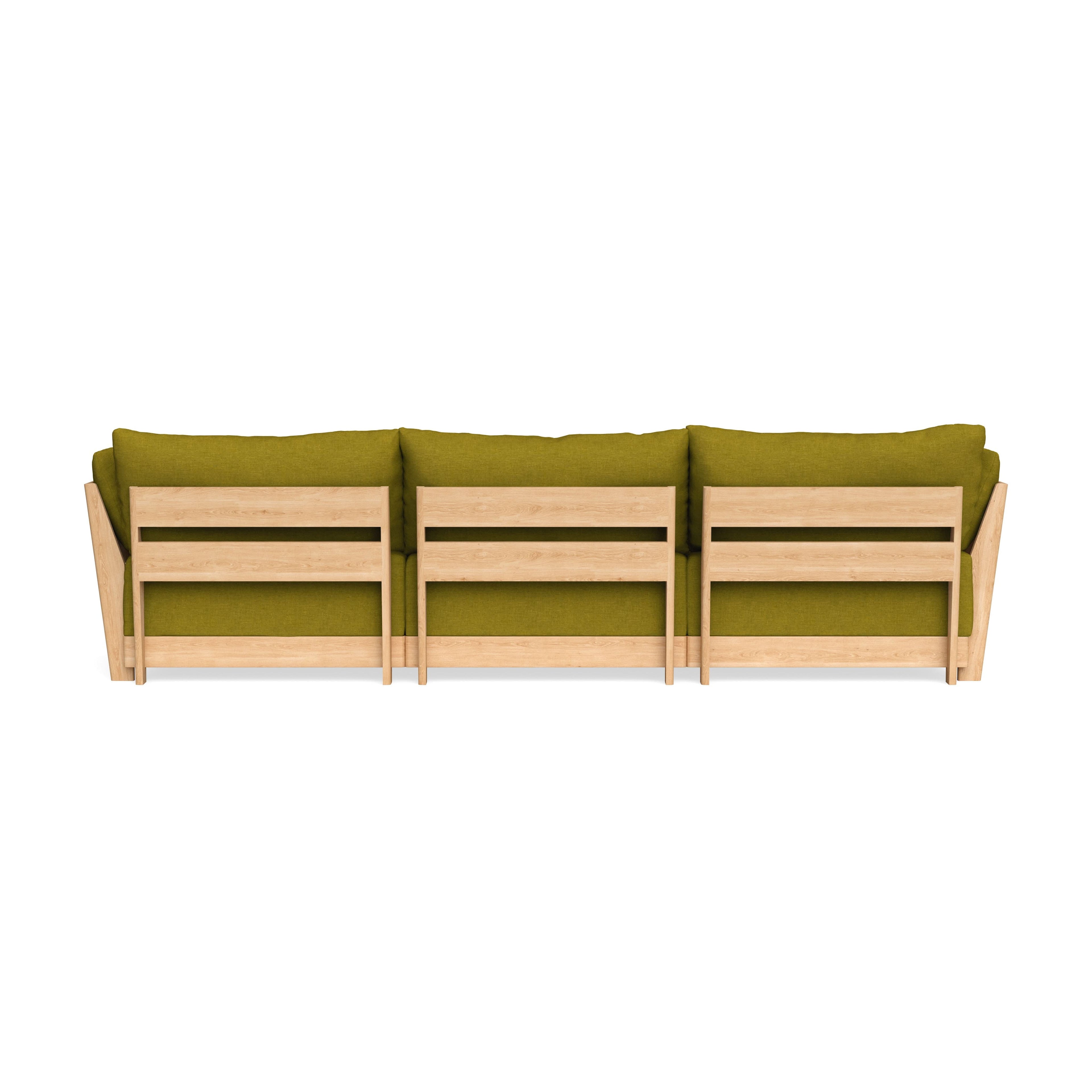 Modular Bondi Latte 3-Seater Sectional in Olive Green | Classic Blend