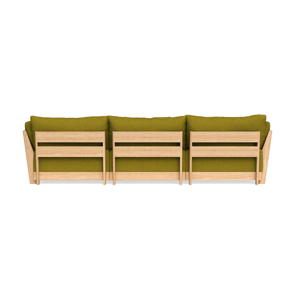 Modular Bondi Latte 3-Seater U-Sectional in Olive Green | Classic Blend