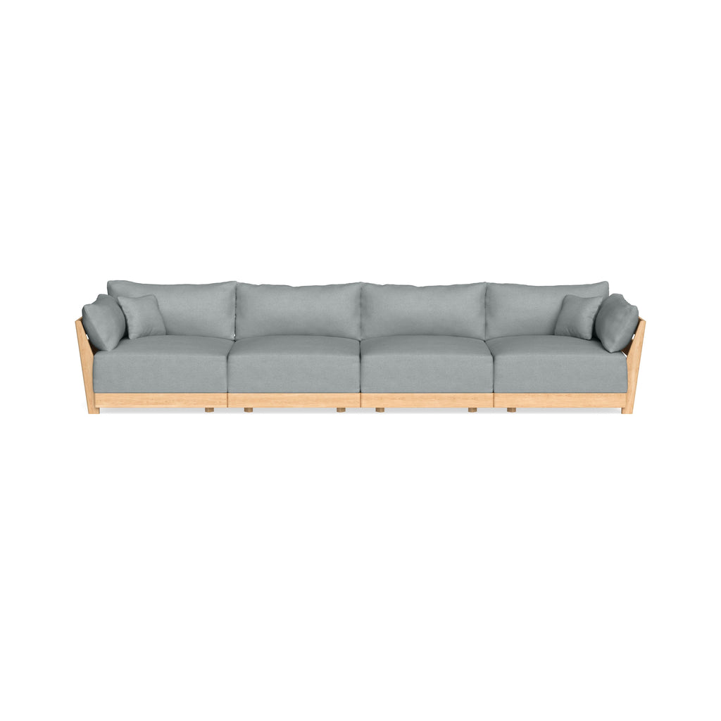 Modular Bondi Latte 4-Seater Sofa in Light Steel | Classic Blend