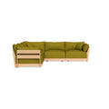 Modular Bondi Latte 5-Seater Corner Sectional in Olive Green | Classic Blend