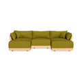 Modular Bondi Latte 3-Seater U-Sectional in Olive Green | Classic Blend
