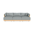 Modular Bondi Latte 3-Seater Daybed Sofa Sectional in Light Steel | Classic Blend