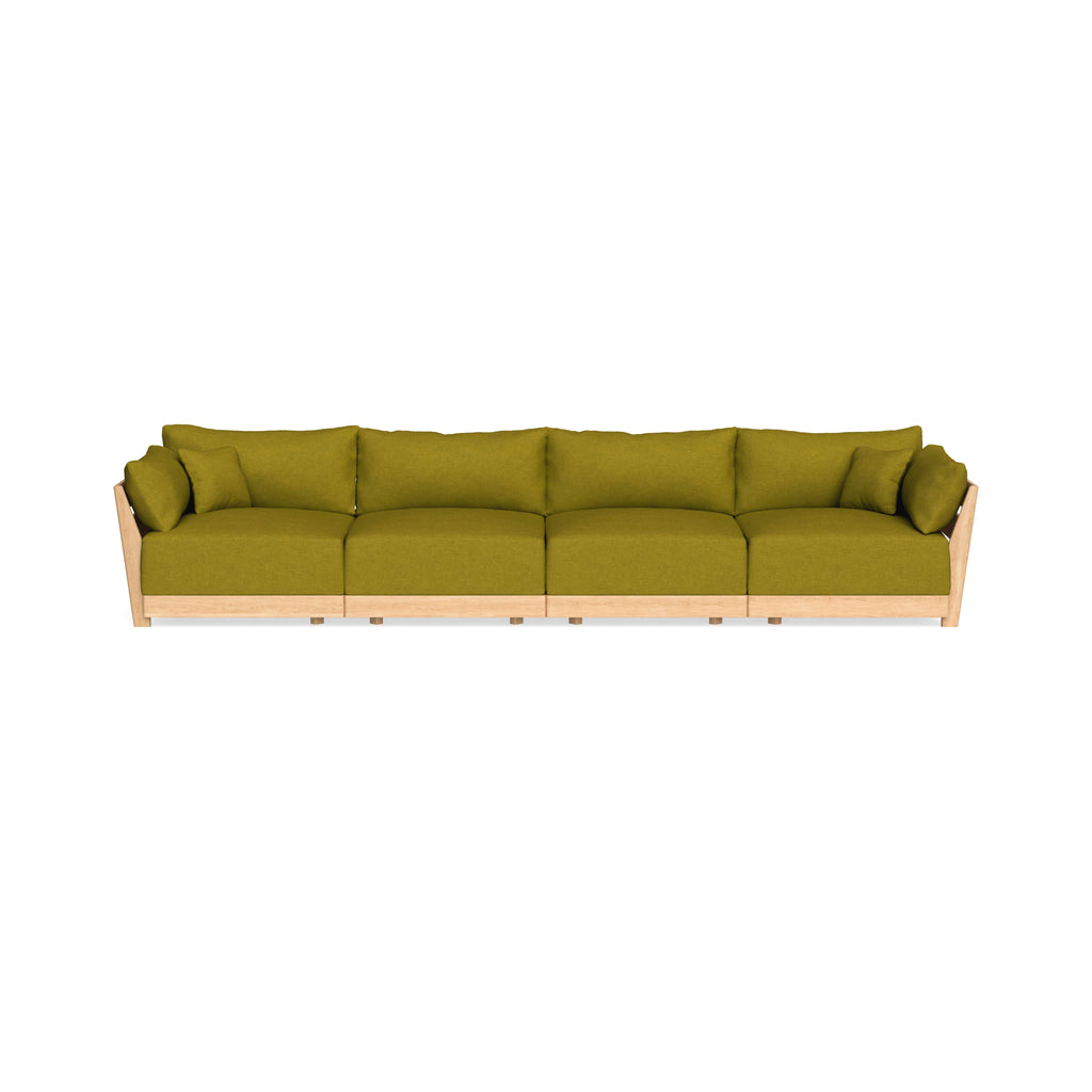 Modular Bondi Latte 4-Seater Sofa in Olive Green | Classic Blend