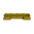Modular Bondi Latte 4-Seater U-Sectional in Olive Green | Classic Blend
