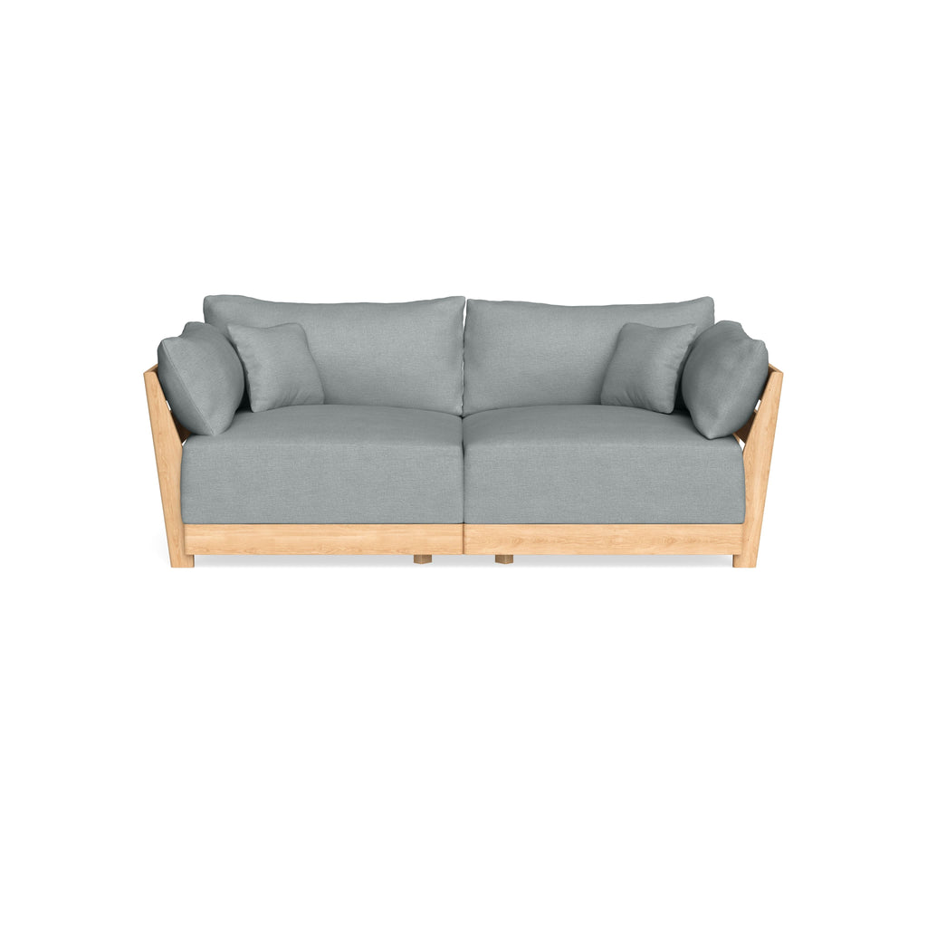 Modular Bondi Latte 2-Seater Sofa in Light Steel | Classic Blend