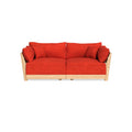 Modular Bondi Latte 2-Seater Sofa in Poppy Orange | Classic Blend
