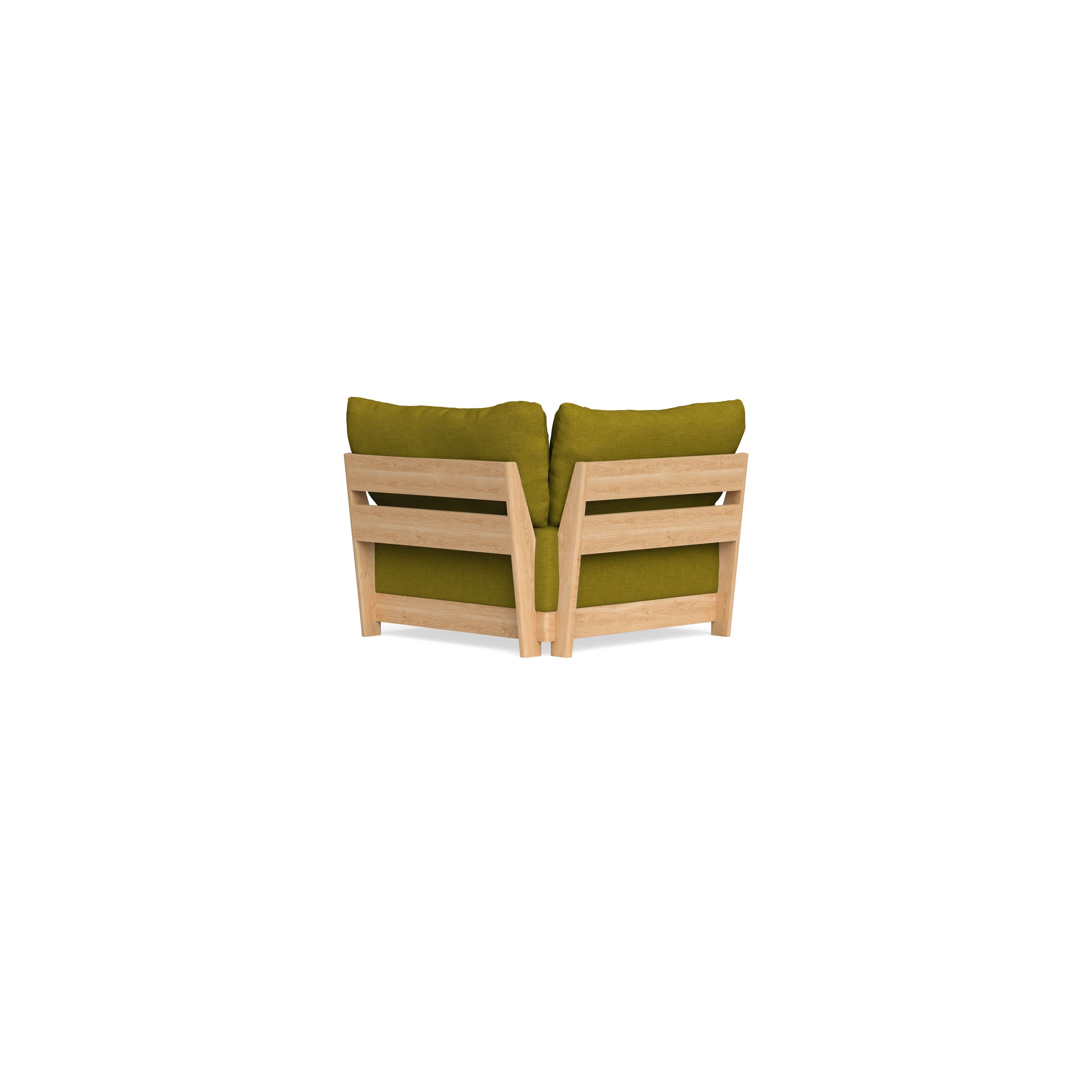 Modular Bondi Latte Corner Chair in Olive Green | Classic Blend