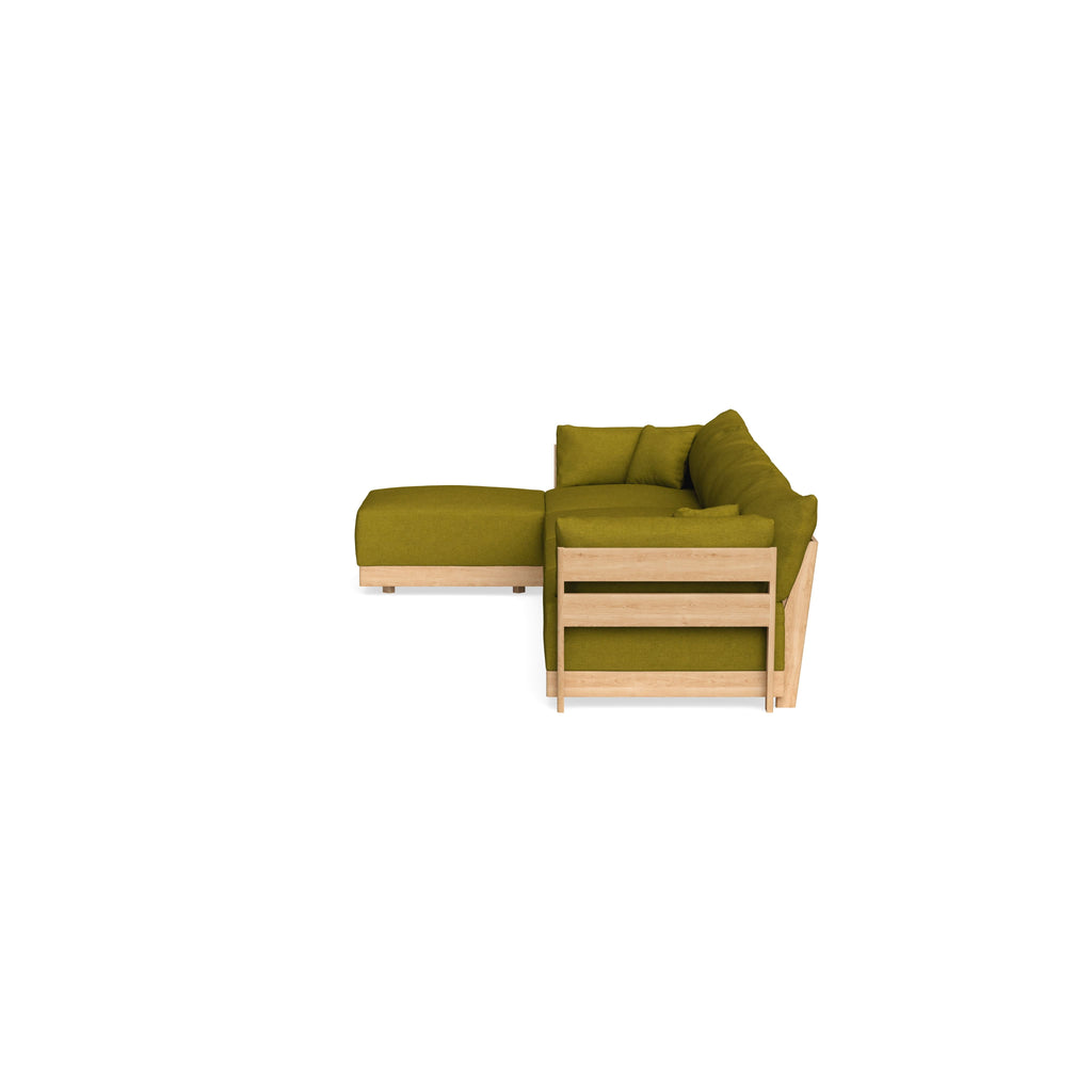 Modular Bondi Latte 4-Seater Sectional in Olive Green | Classic Blend