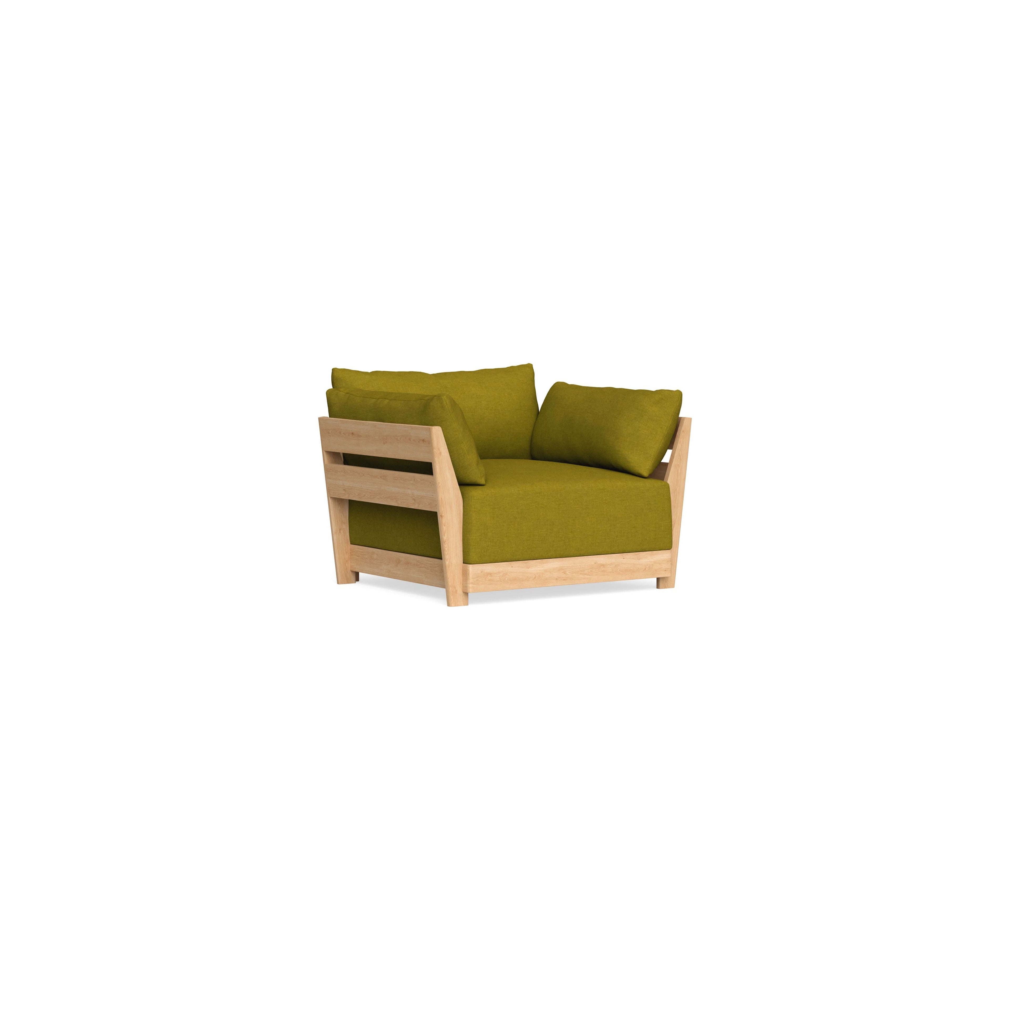 Modular Bondi Latte Armchair in Olive Green | Classic Blend