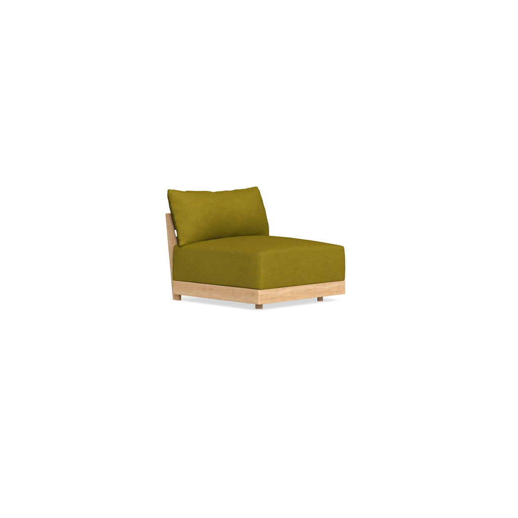 Modular Bondi Latte Armless Chair in Olive Green | Classic Blend