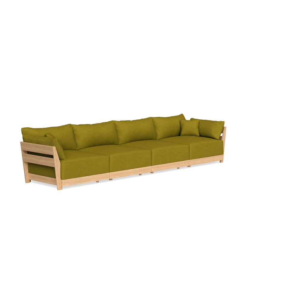 Modular Bondi Latte 4-Seater Sofa in Olive Green | Classic Blend