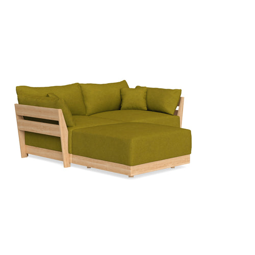 Modular Bondi Latte 2-Seater Sectional in Olive Green | Classic Blend