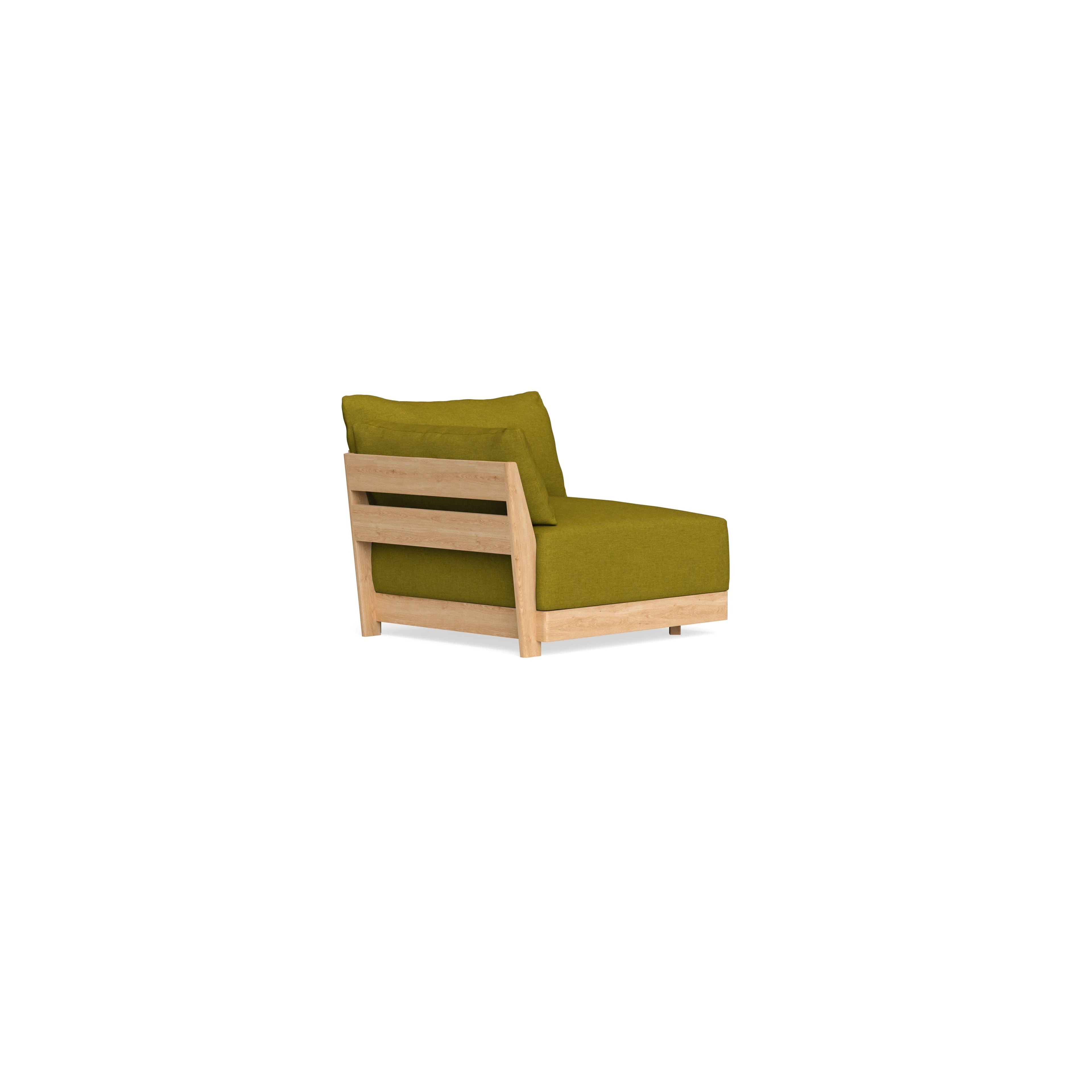 Modular Bondi Latte End Chair in Olive Green | Classic Blend