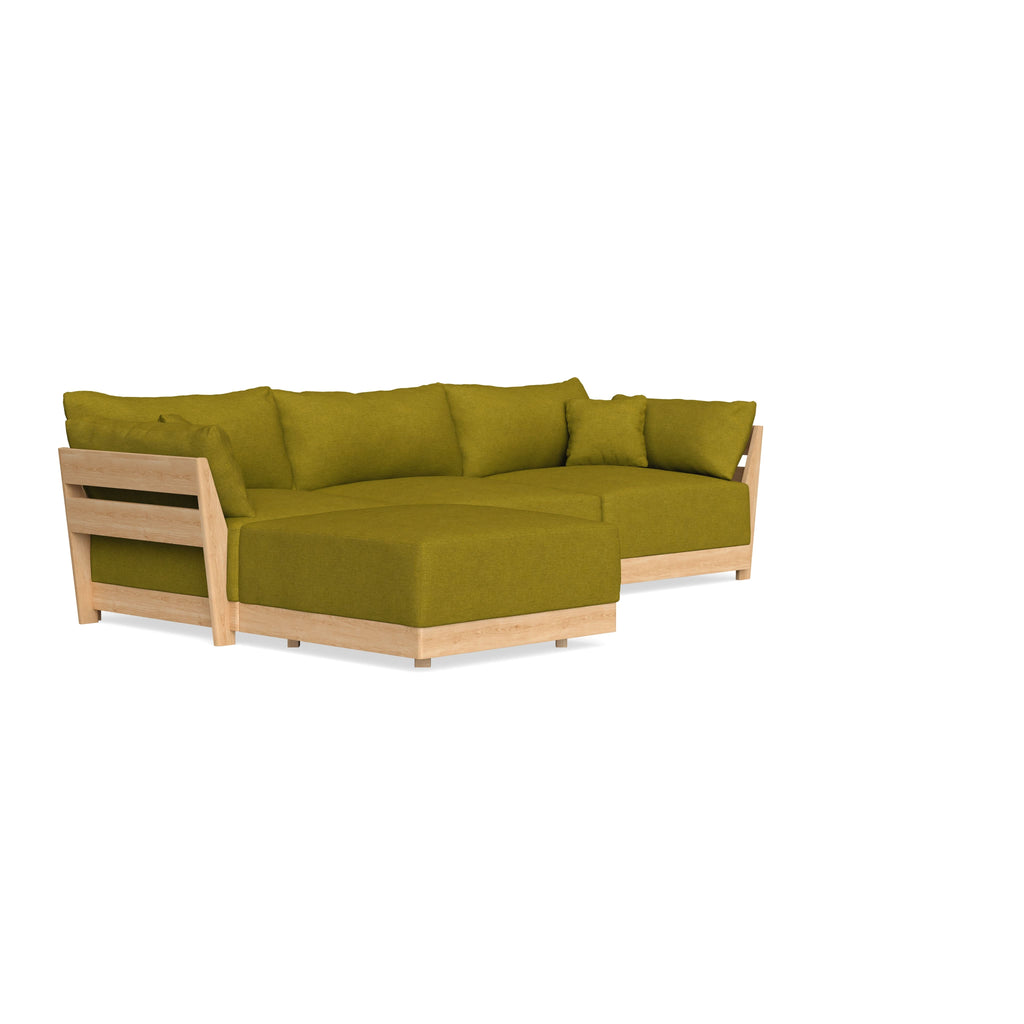 Modular Bondi Latte 3-Seater Sectional in Olive Green | Classic Blend