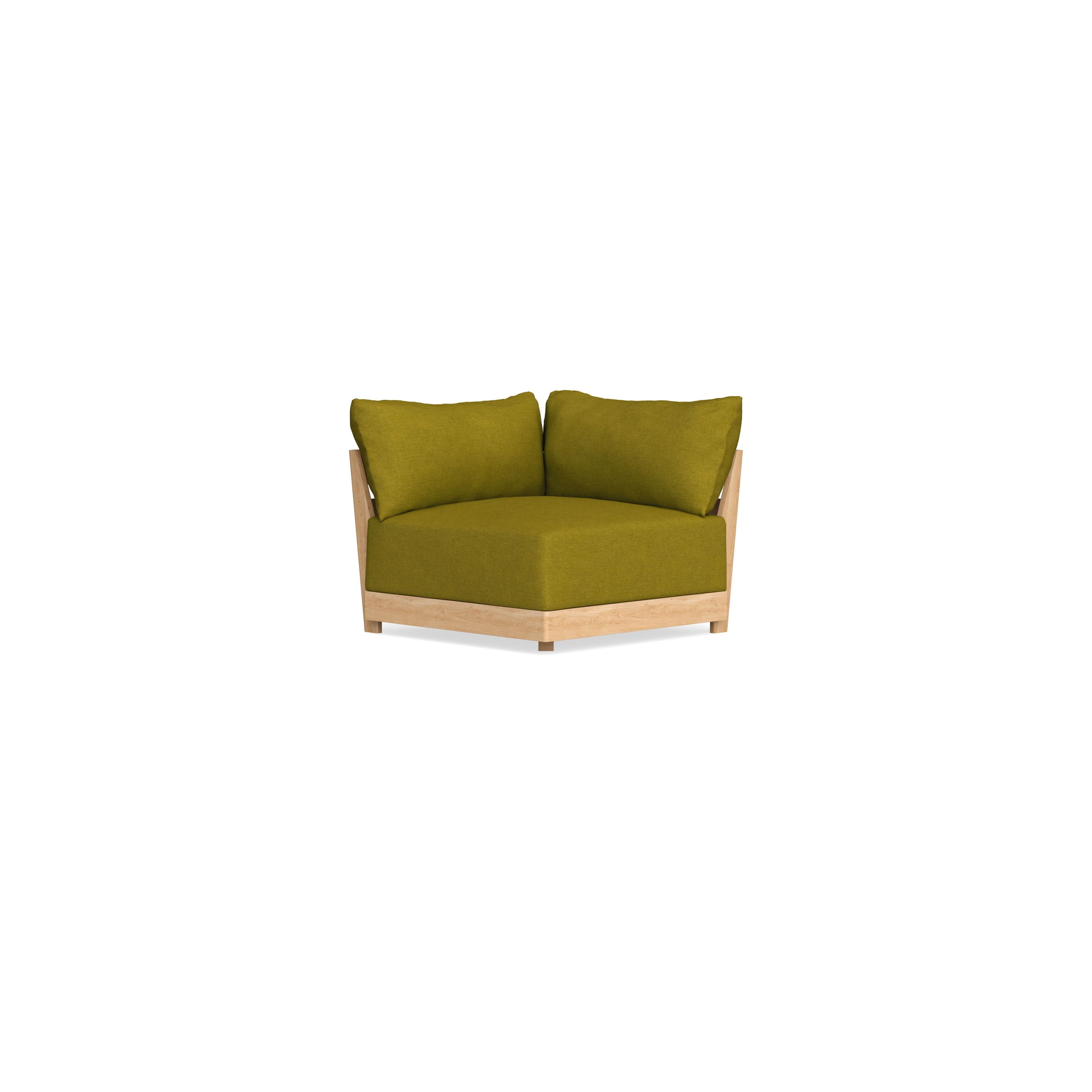 Modular Bondi Latte Corner Chair in Olive Green | Classic Blend