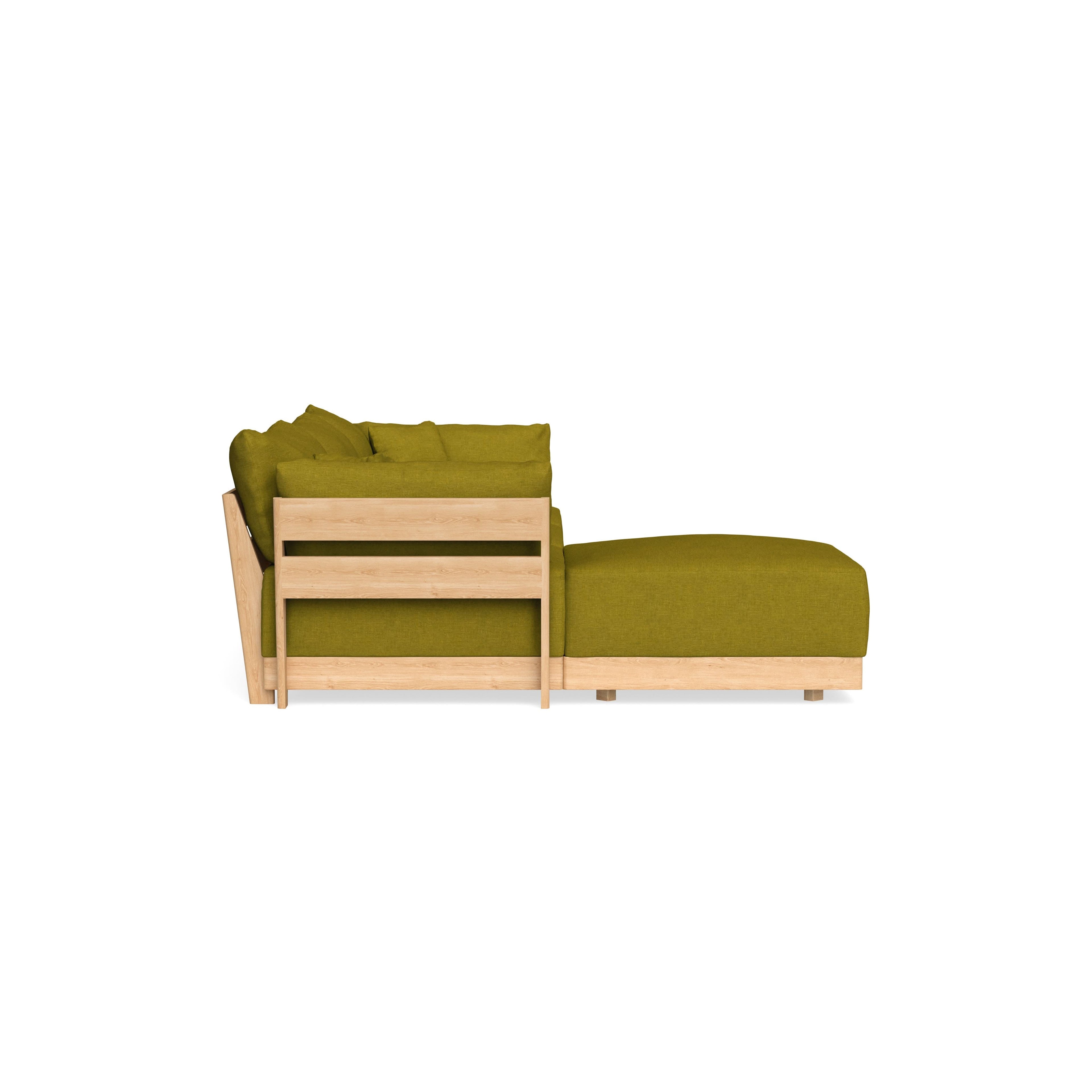 Modular Bondi Latte 3-Seater Sectional in Olive Green | Classic Blend