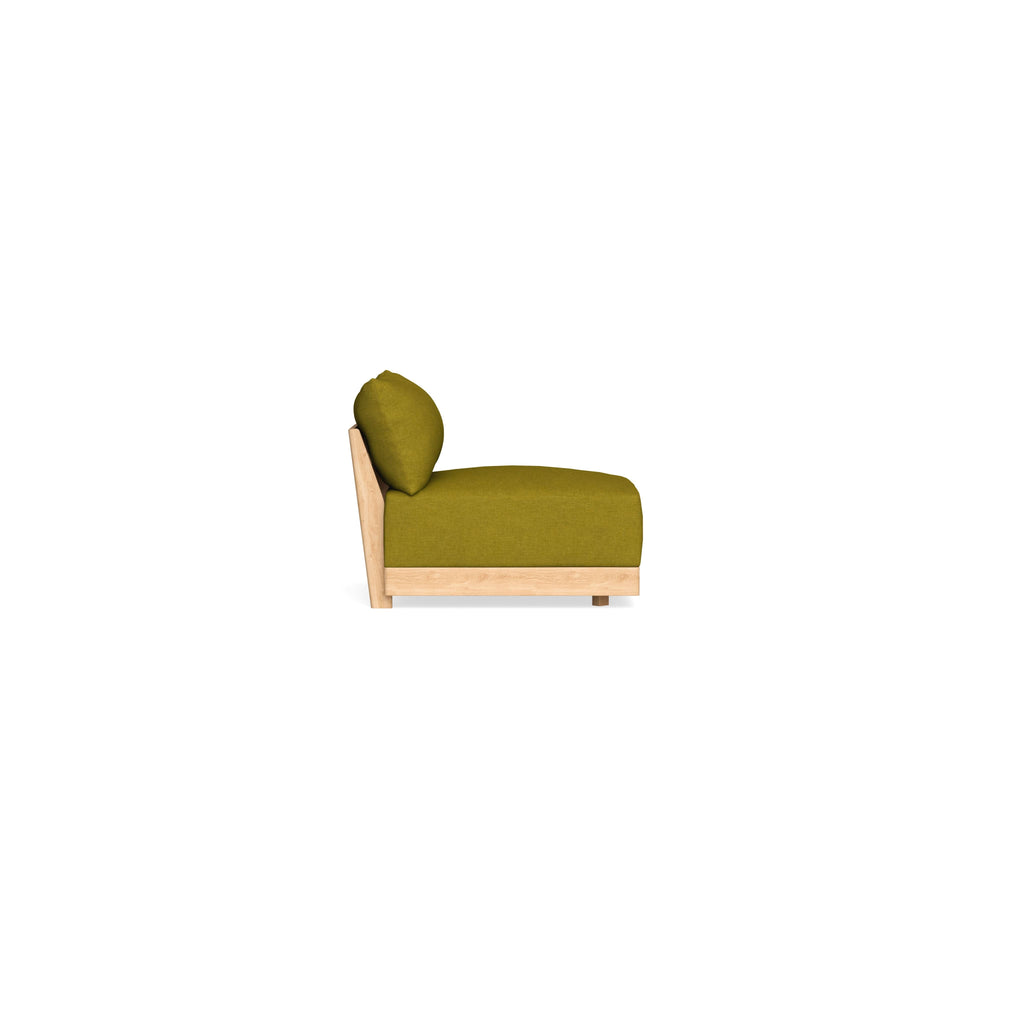Modular Bondi Latte Armless Chair in Olive Green | Classic Blend
