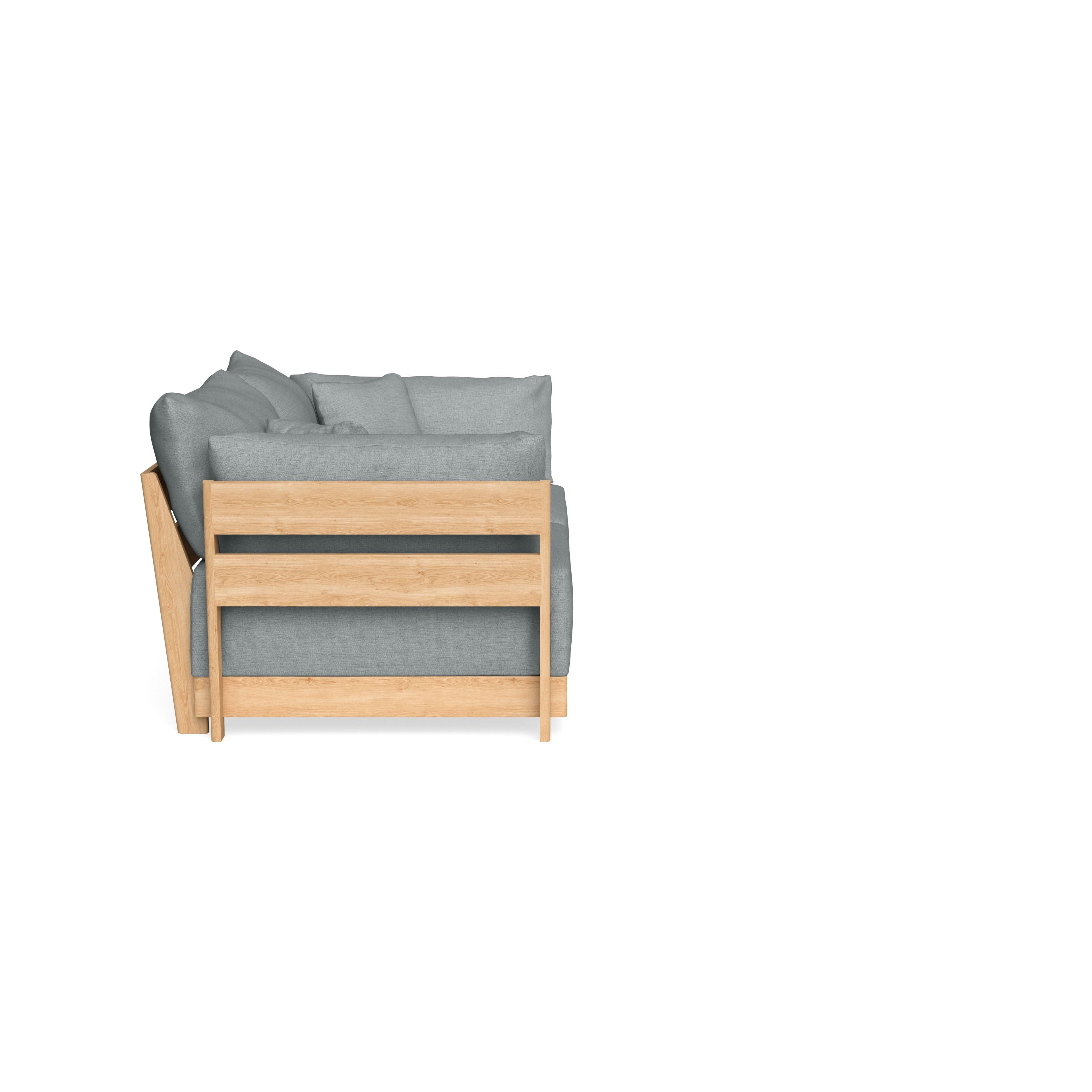 Modular Bondi Latte 2-Seater Sofa in Light Steel | Classic Blend