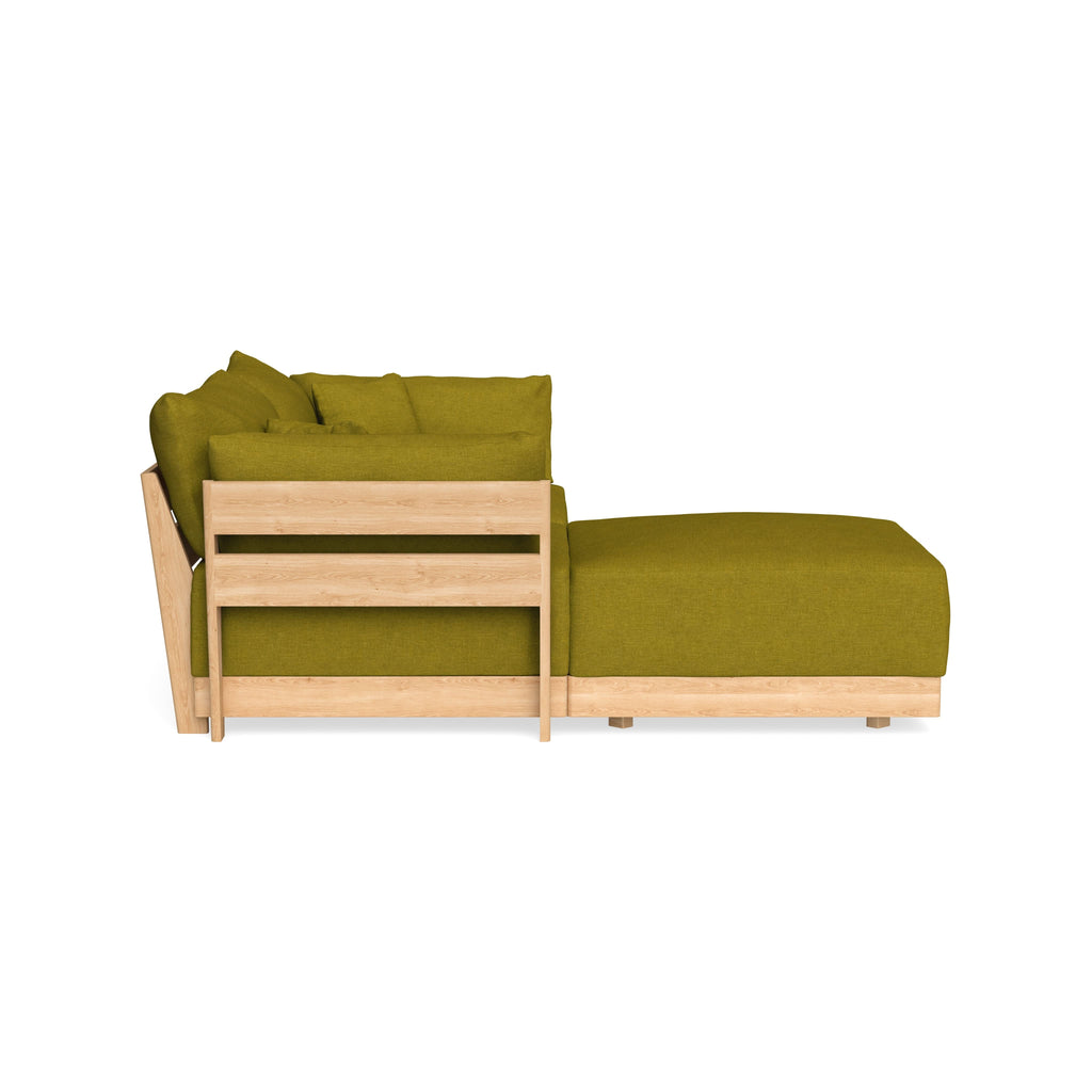 Modular Bondi Latte 2-Seater Sectional in Olive Green | Classic Blend