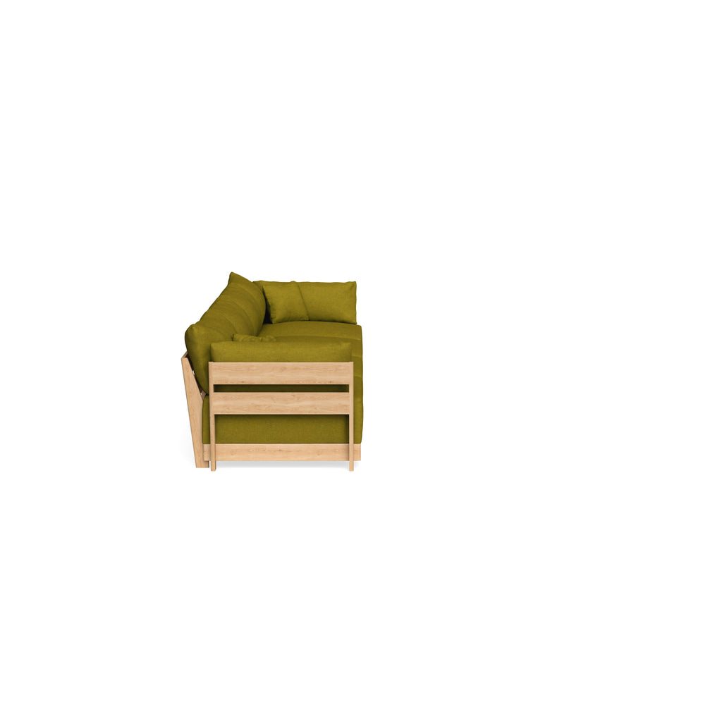 Modular Bondi Latte 4-Seater Sofa in Olive Green | Classic Blend