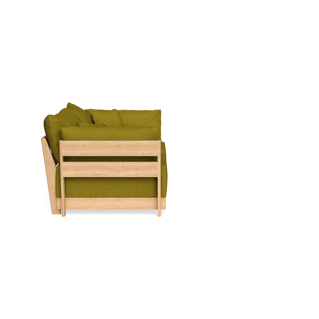 Modular Bondi Latte 2-Seater Sofa in Olive Green | Classic Blend