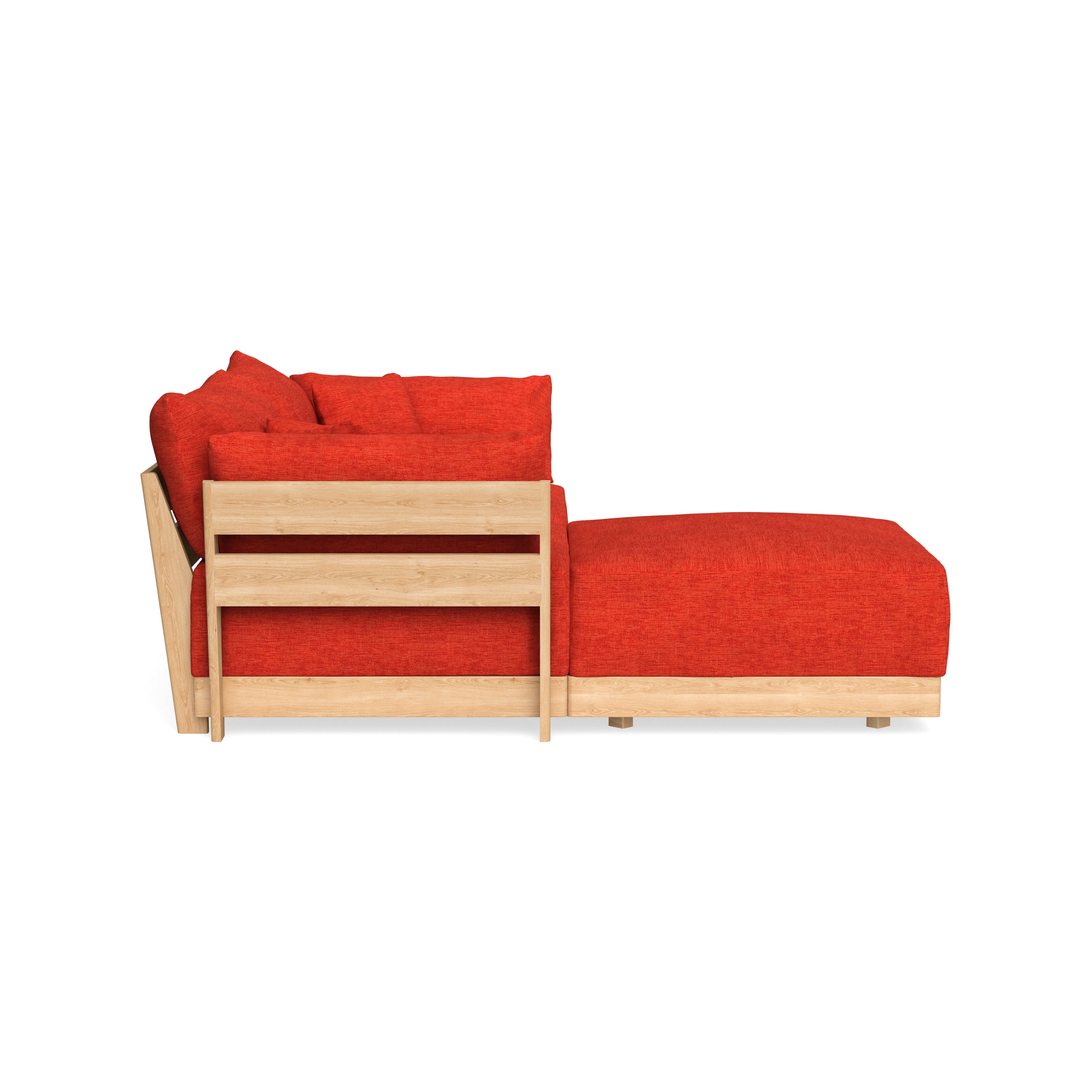 Modular Bondi Latte 2-Seater Sectional in Poppy Orange | Classic Blend