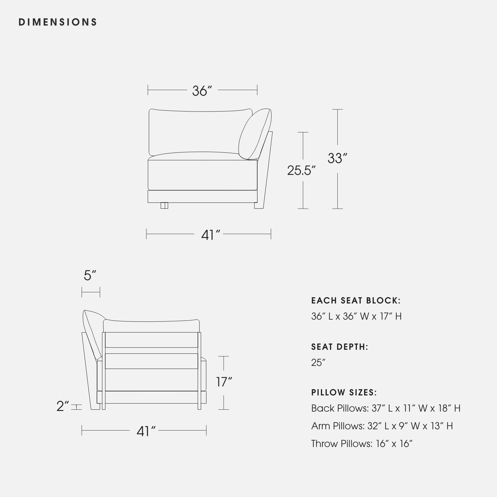 Modular Bondi Latte Corner Chair in Olive Green | Classic Blend