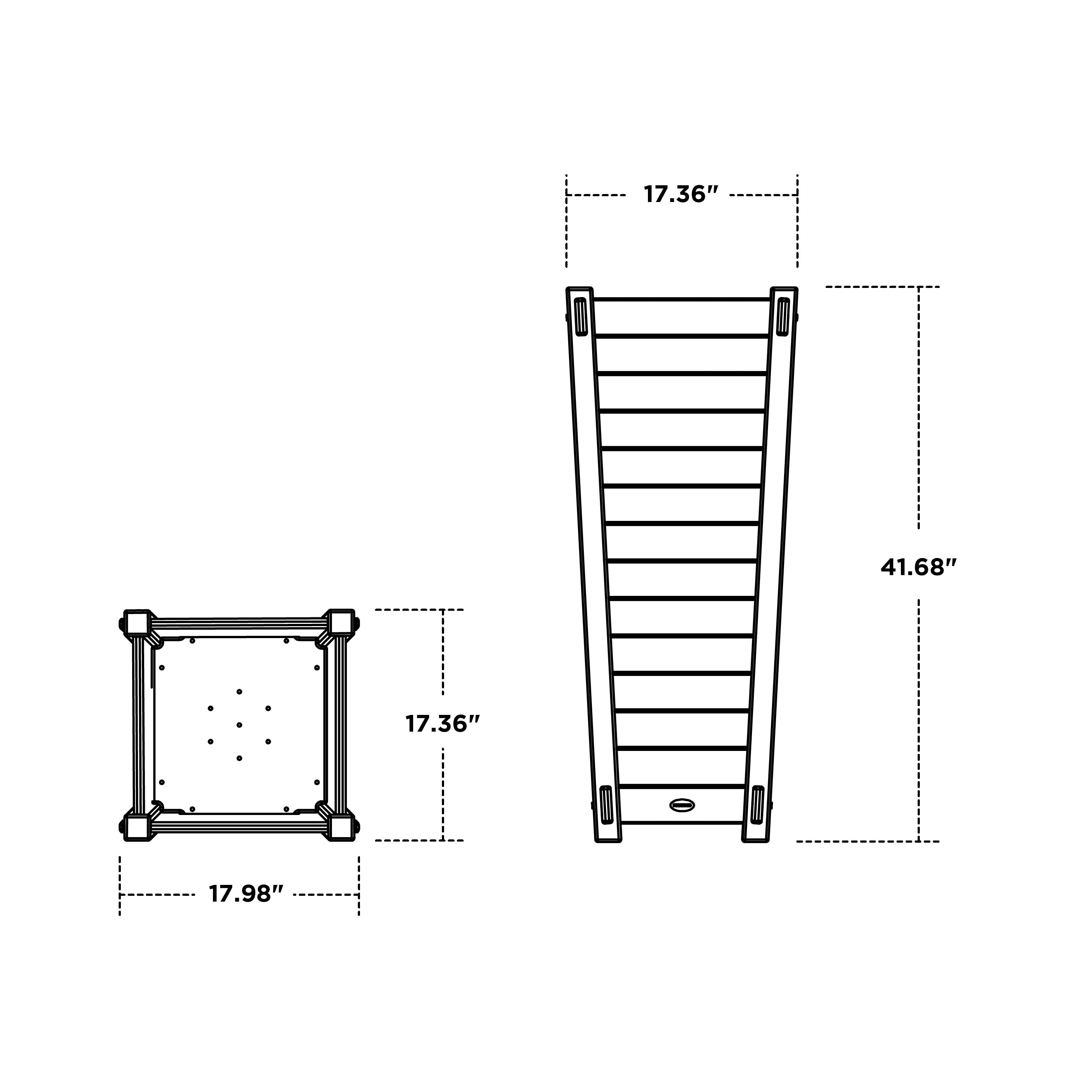 Nautical Tapered Square Tall Planter Box