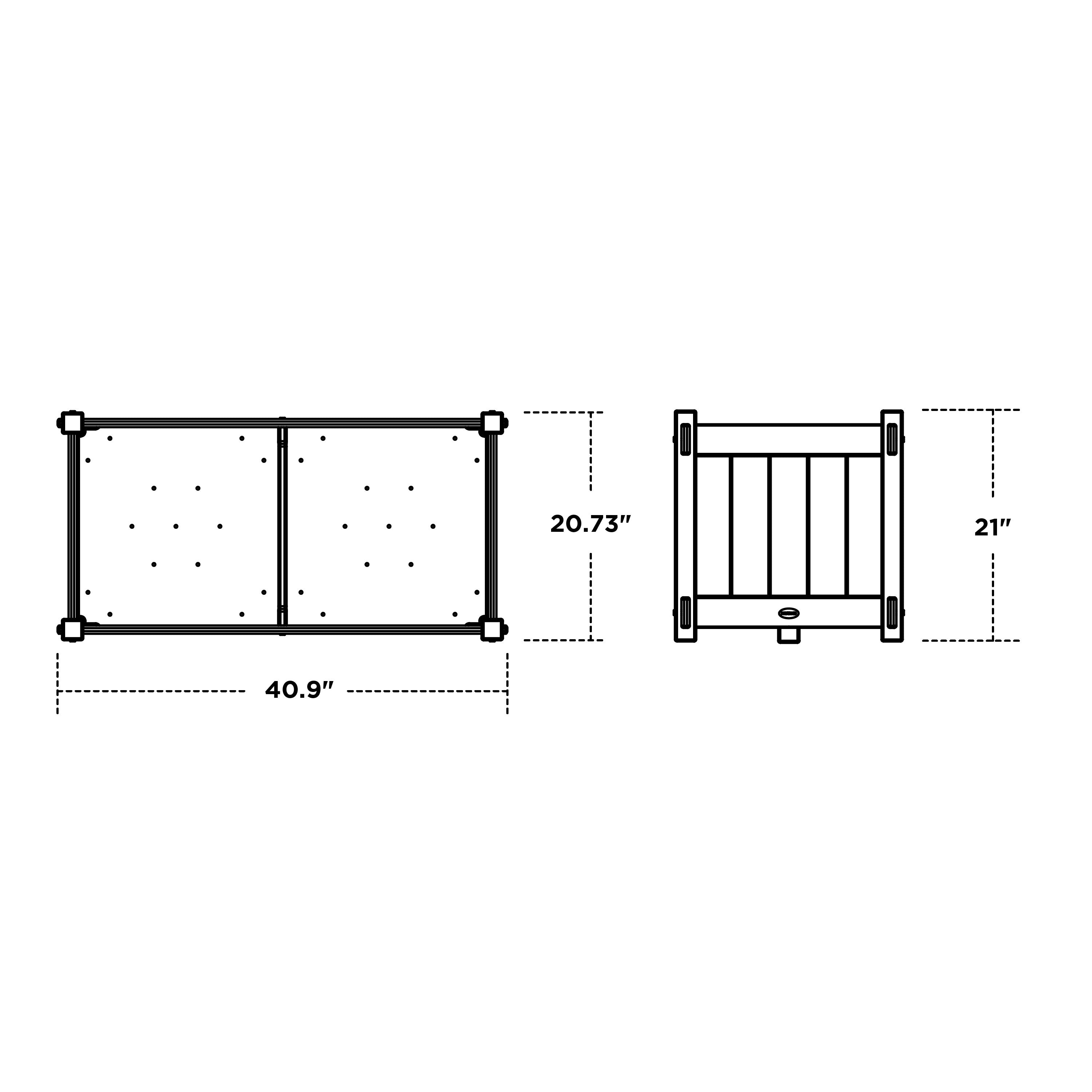 Vineyard Large Rectangle Double Planter Box