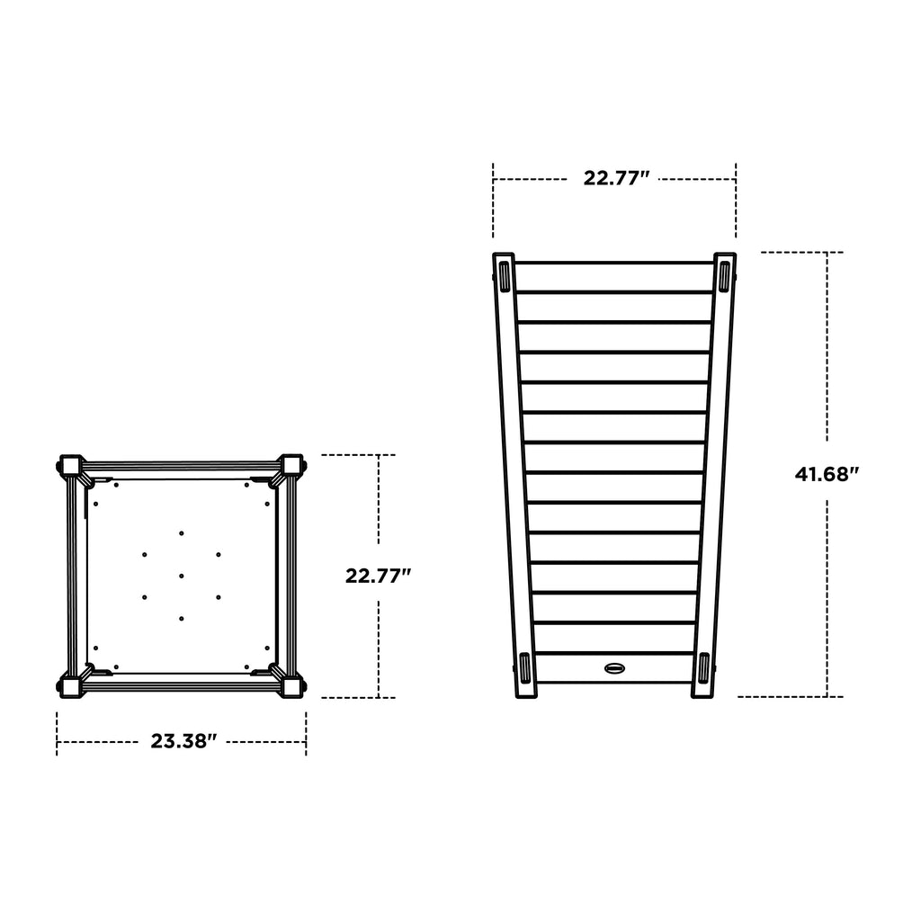 Nautical Large Tapered Square Tall Planter Box
