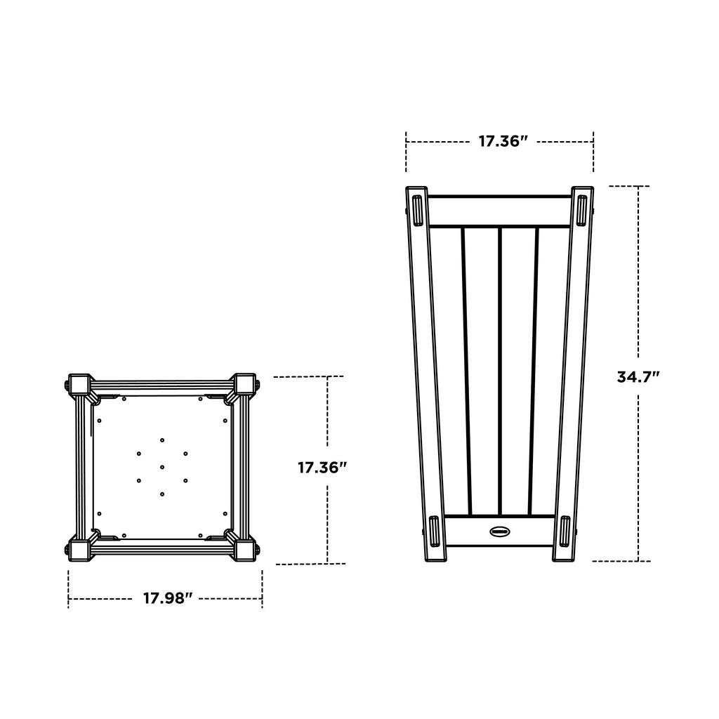 Vineyard Tapered Square Planter Box