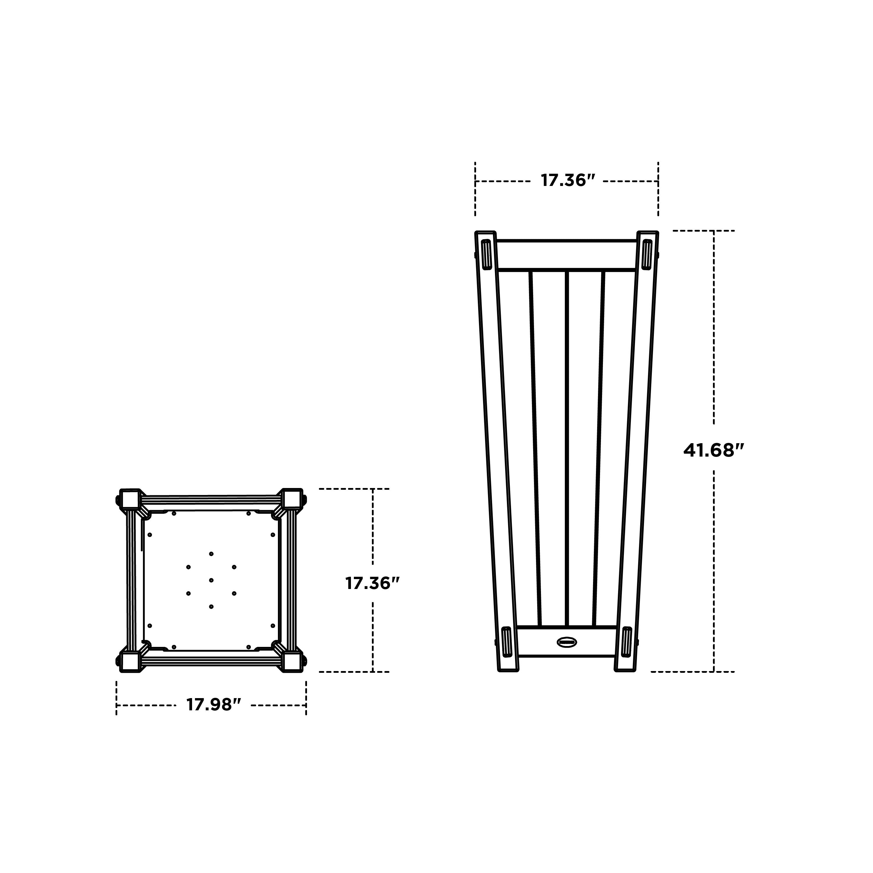 Vineyard Tapered Square Tall Planter Box